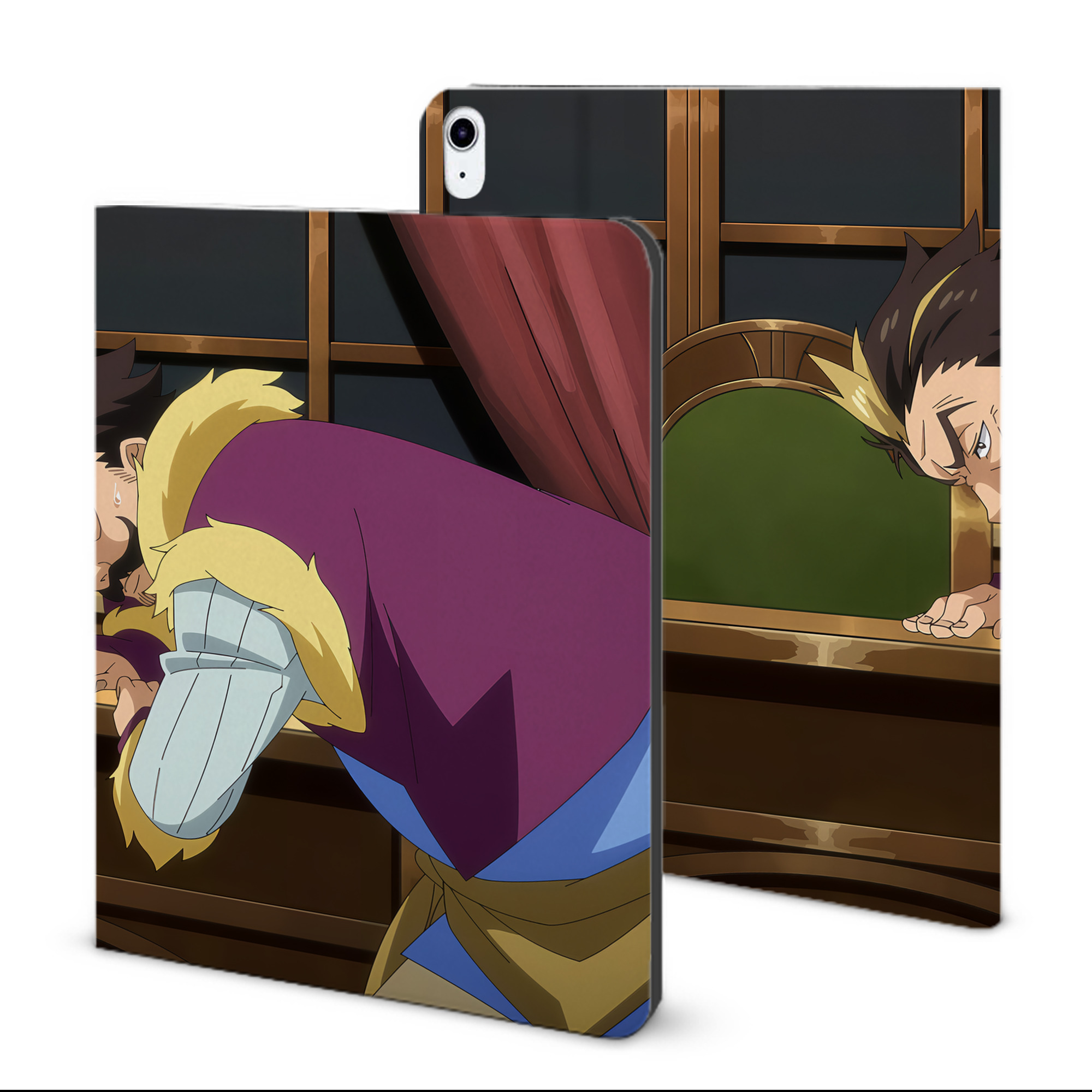 （画像用） 転スラ Regarding Reincarnated to Slime IPad ケース ブック型 PUレザー TPU 耐衝撃 軽量 薄型 ペン収納なし 全面保護 IPad 各モデル対応